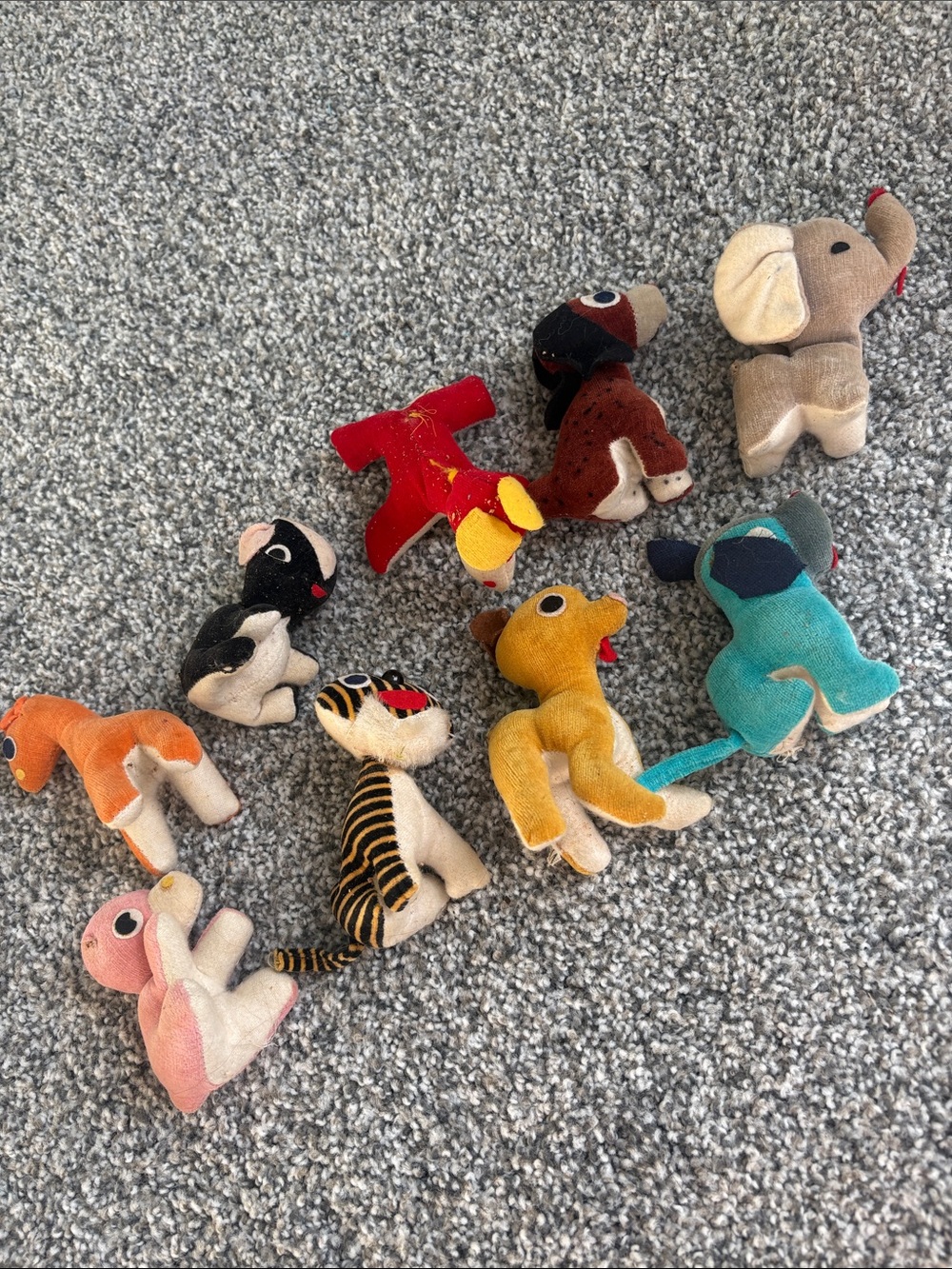KAMAR Fun Sawdust Animals Vintage 1970’s Lot Japan